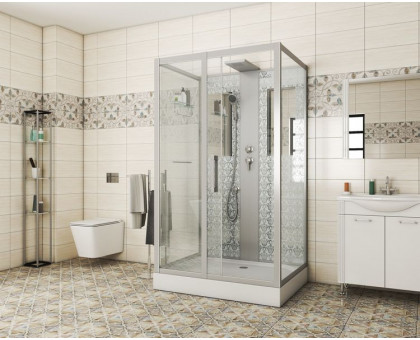 Душевая кабина Niagara Lux NG-7711WBK 120х90 см серебро