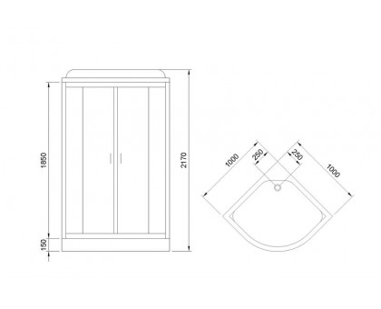 Душевая кабина Royal Bath RB 100HK6-WC-CH 100х100 см, с матовыми стеклами