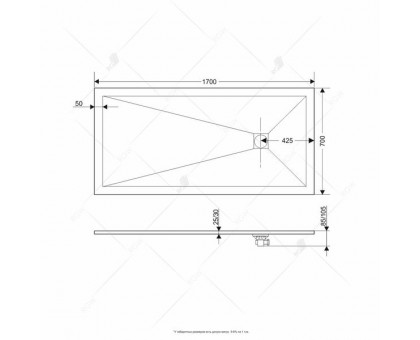 Душевой поддон RGW ST-W 70x170 см, прямоугольный, искусственный камень, белый
