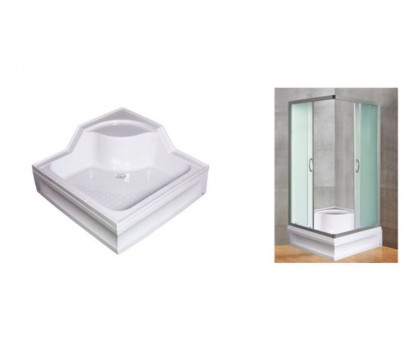 Душевой поддон WEMOR 90/40 S (высота 24/40 см) квадратный, с сиденьем